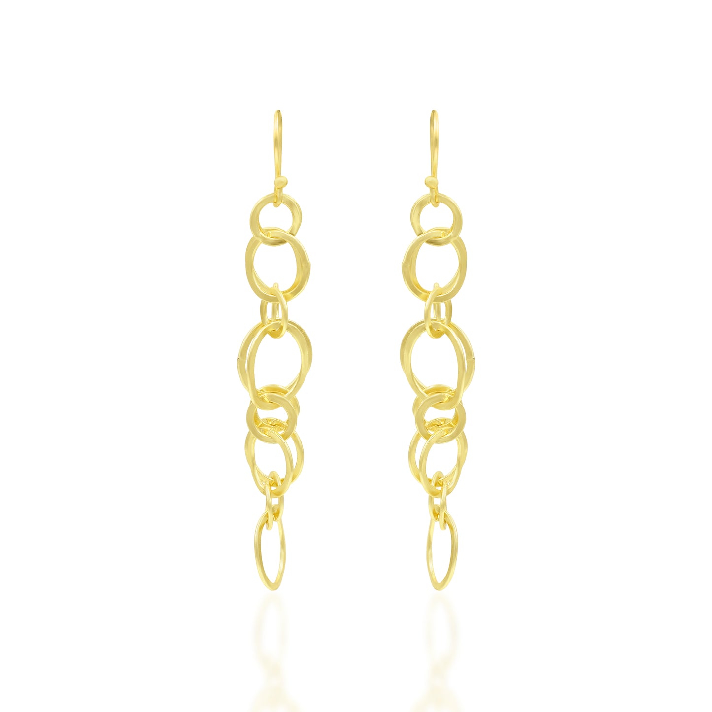 Circled Link Hook Earrings