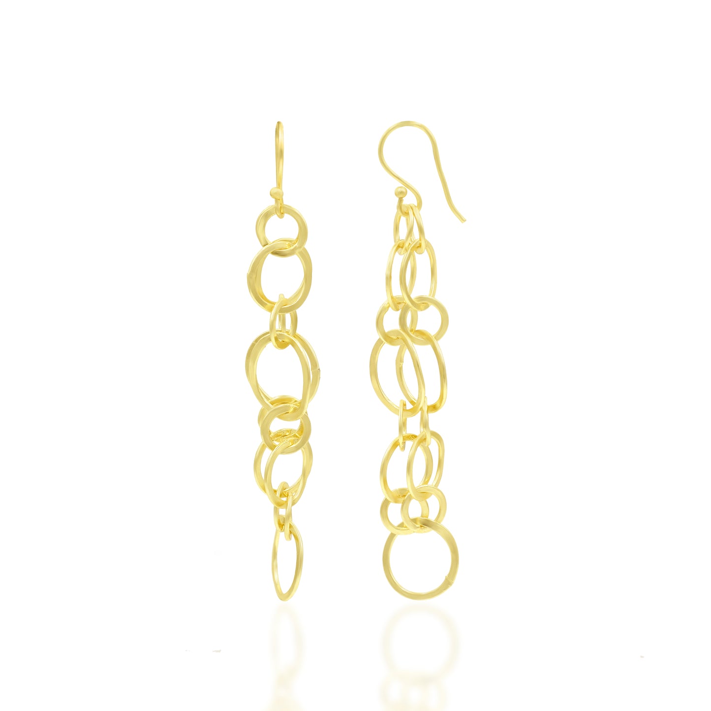 Circled Link Hook Earrings