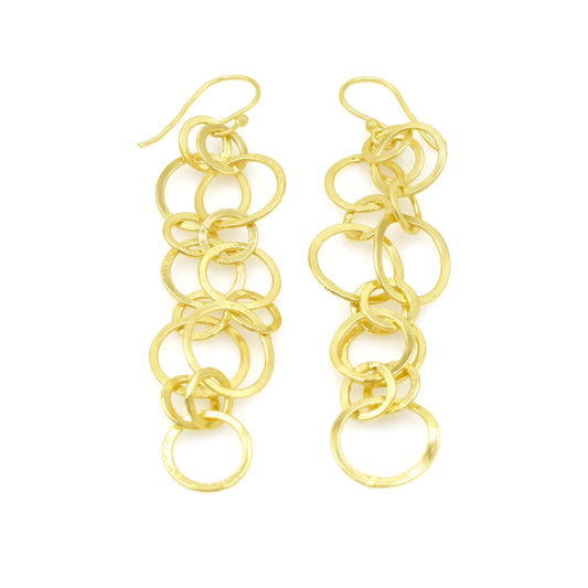 Circled Link Hook Earrings