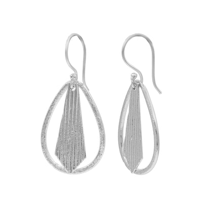 Tie Drop Hook Earrings