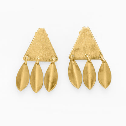 Pyramid Drops Stud Earrings