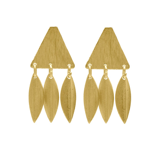 Pyramid Drops Stud Earrings