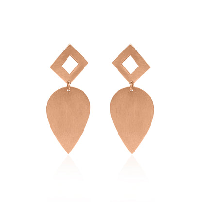 Leafy Drop From Kite Stud Earrings
