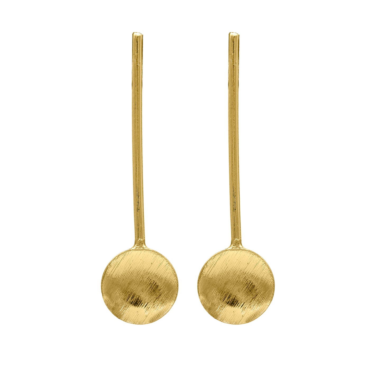 Golden Spoon Stud Earrings