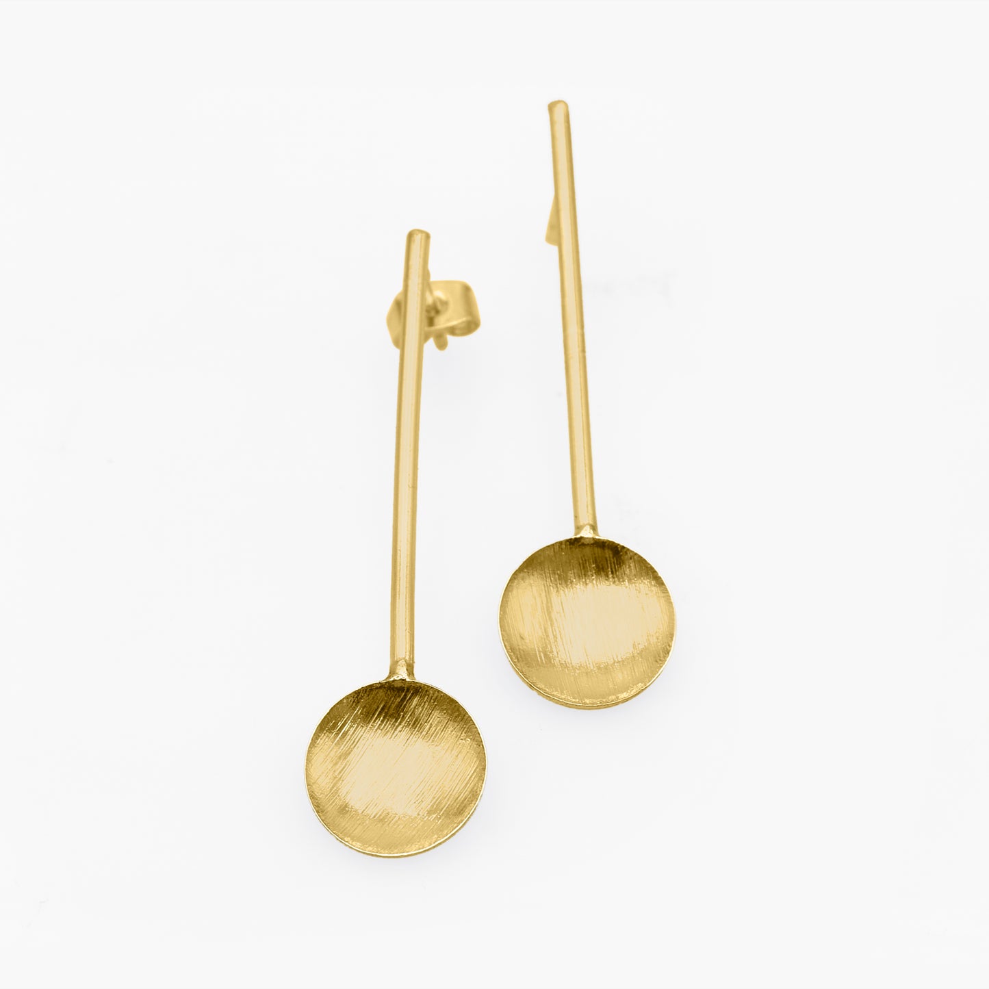 Golden Spoon Stud Earrings