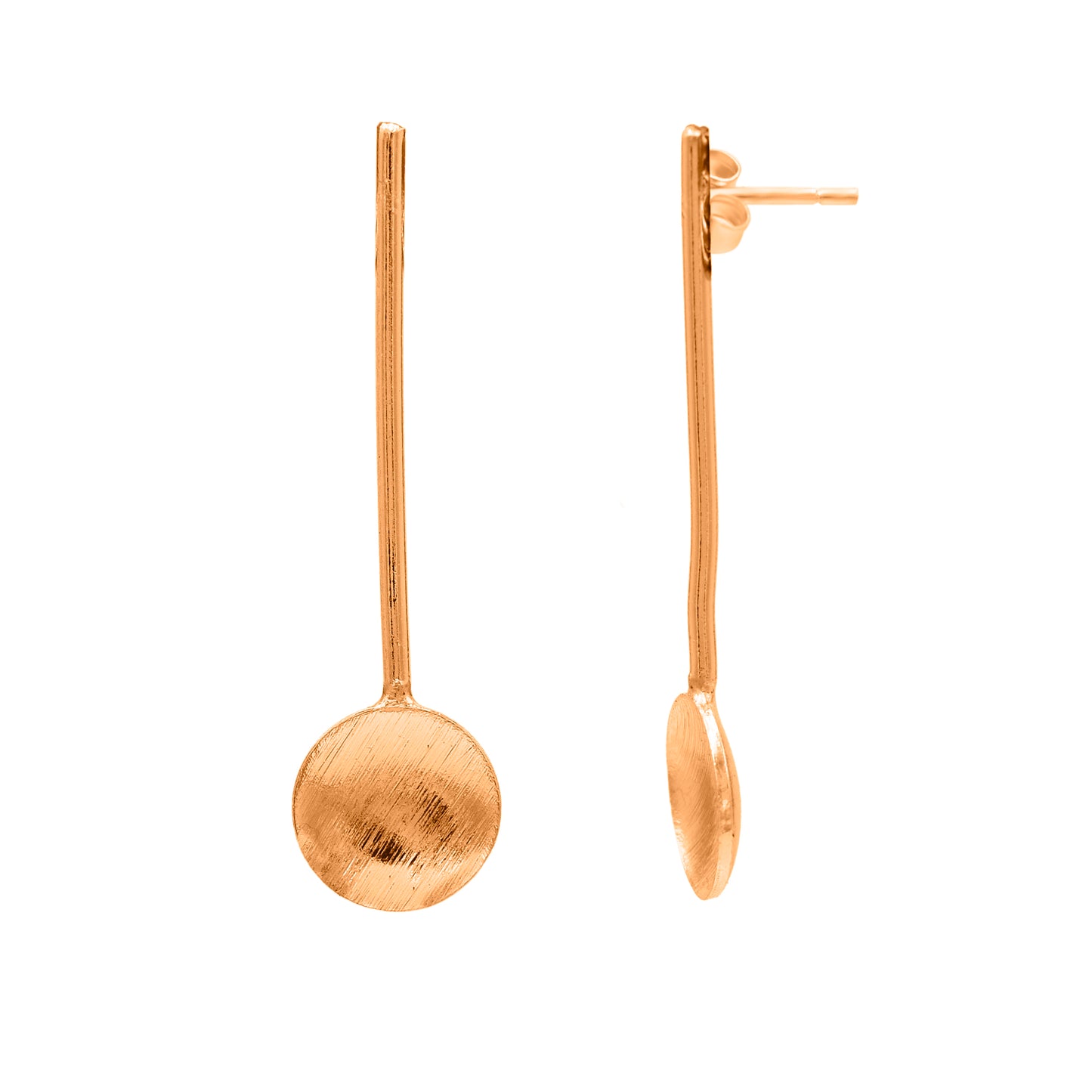 Golden Spoon Stud Earrings