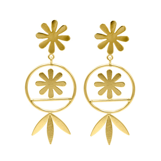 Golden Oasis Stud Earrings