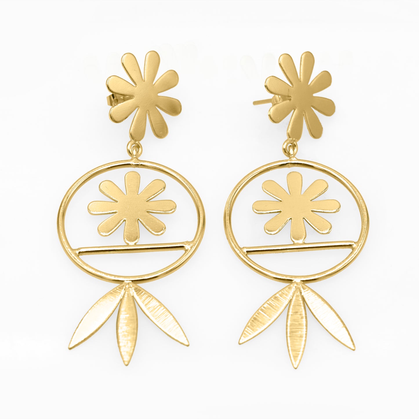 Golden Oasis Stud Earrings