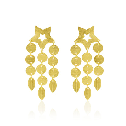 Luminous Star Trails Stud Earrings