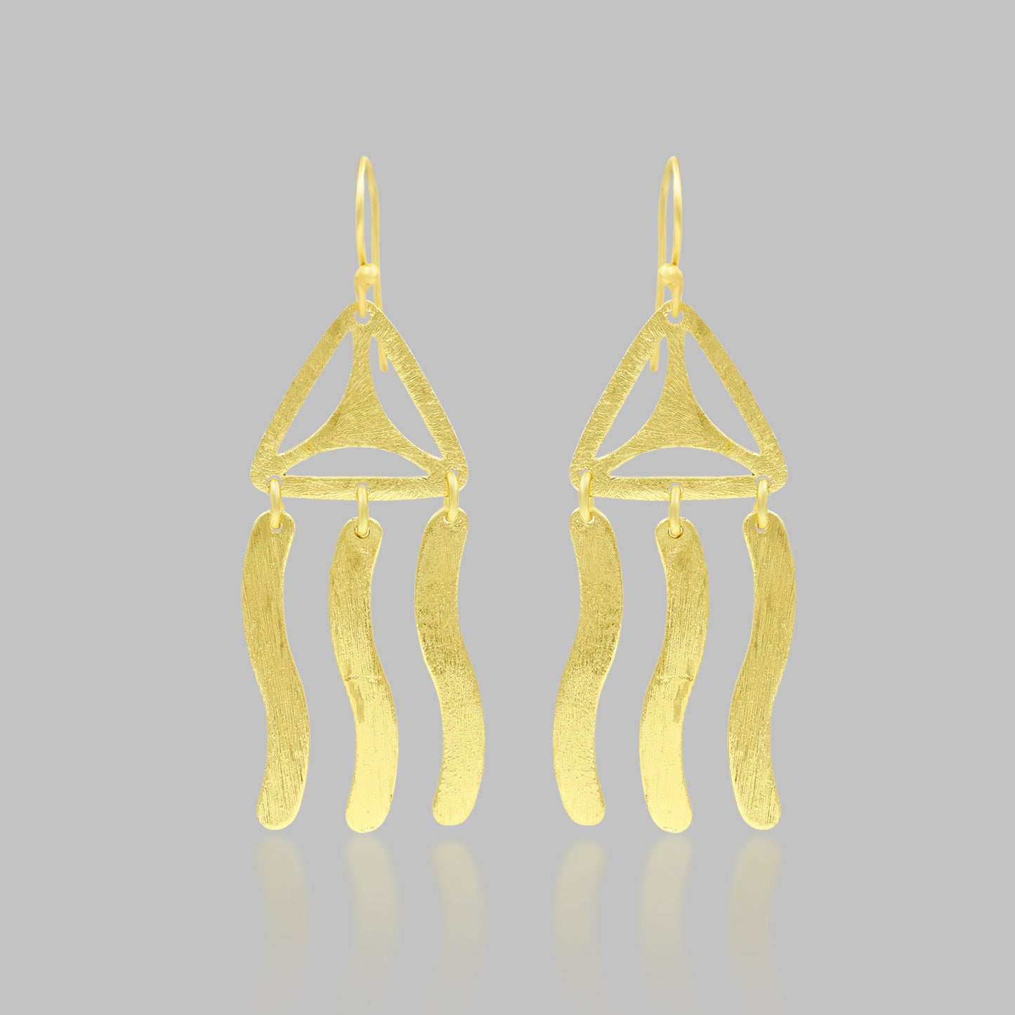 Triangular Waves Hook Earrings