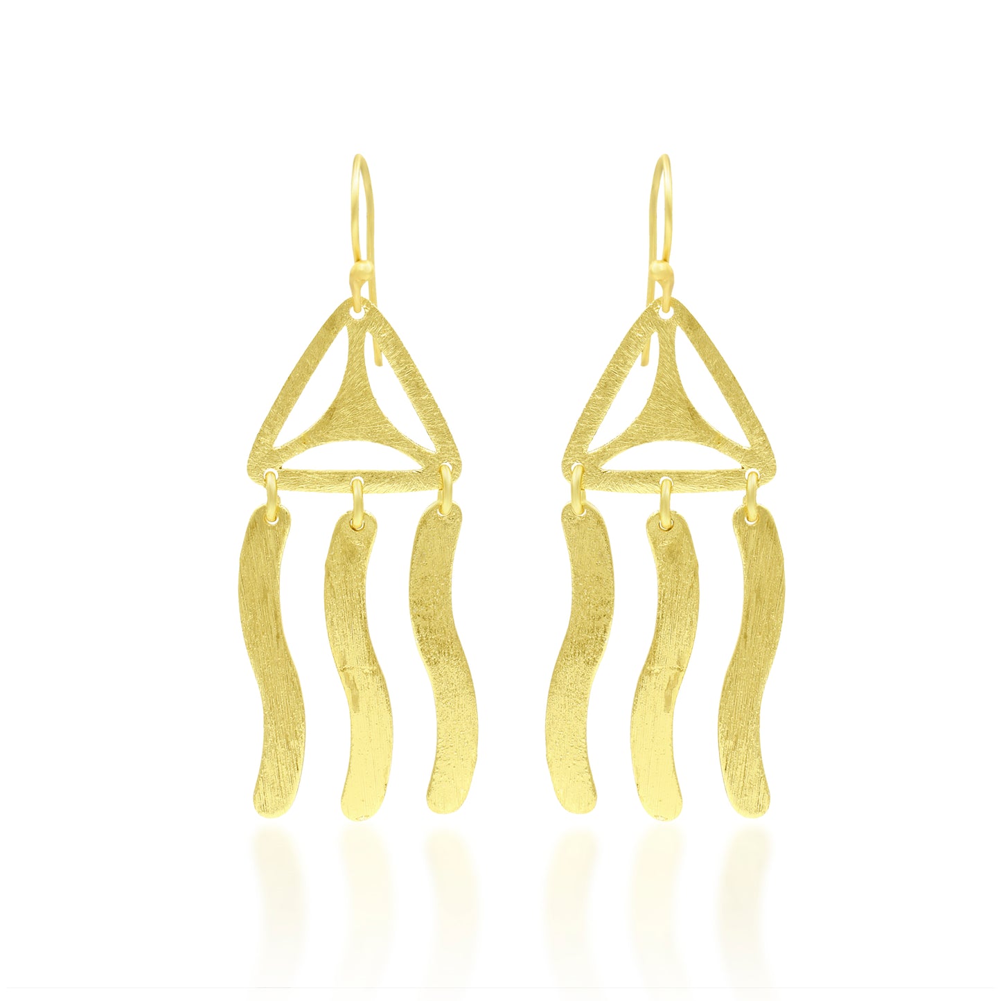 Triangular Waves Hook Earrings