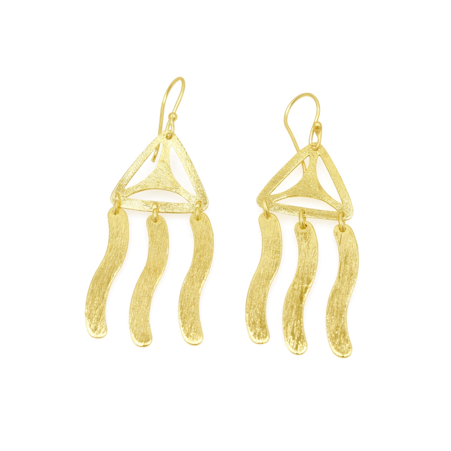 Triangular Waves Hook Earrings