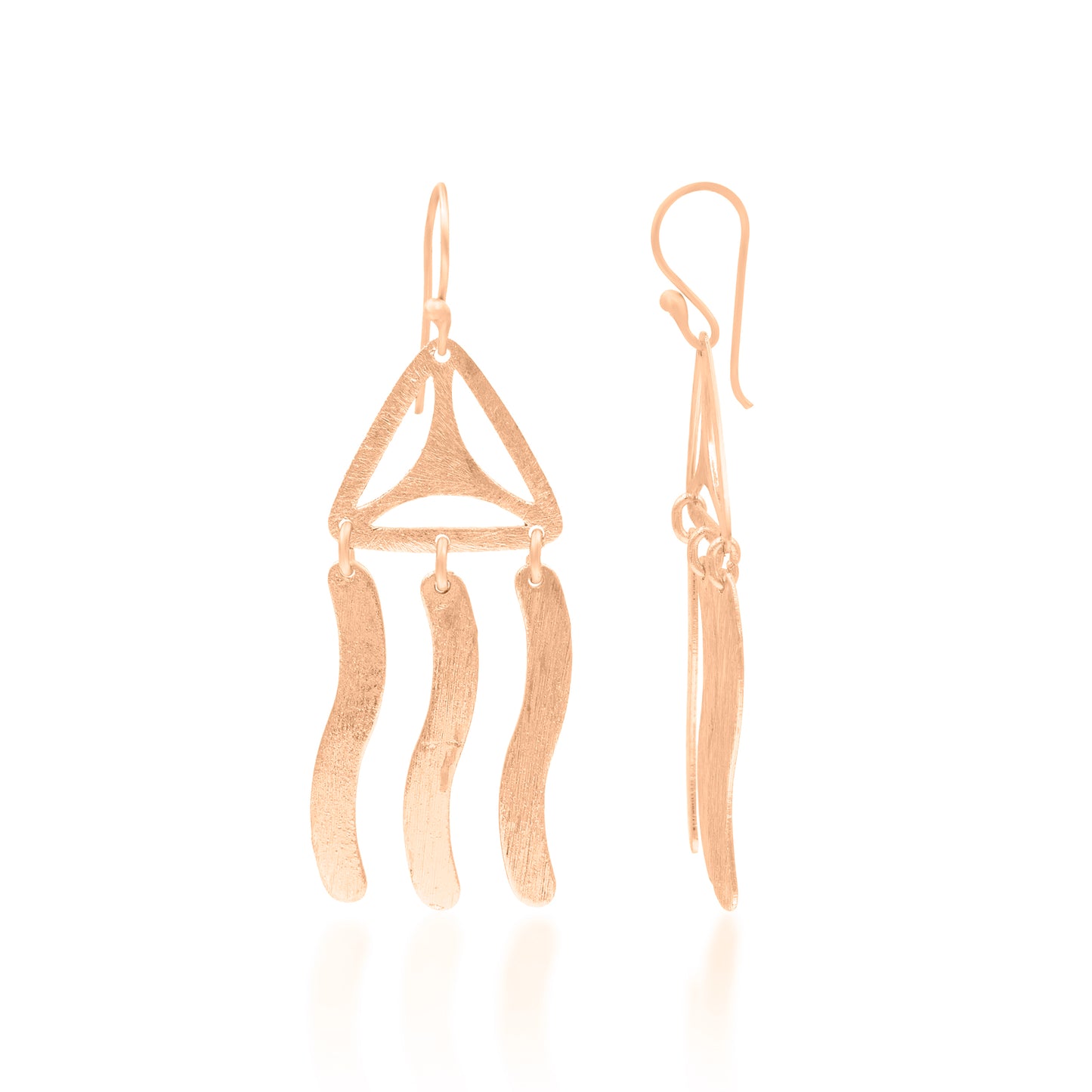 Triangular Waves Hook Earrings