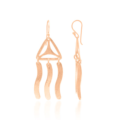 Triangular Waves Hook Earrings