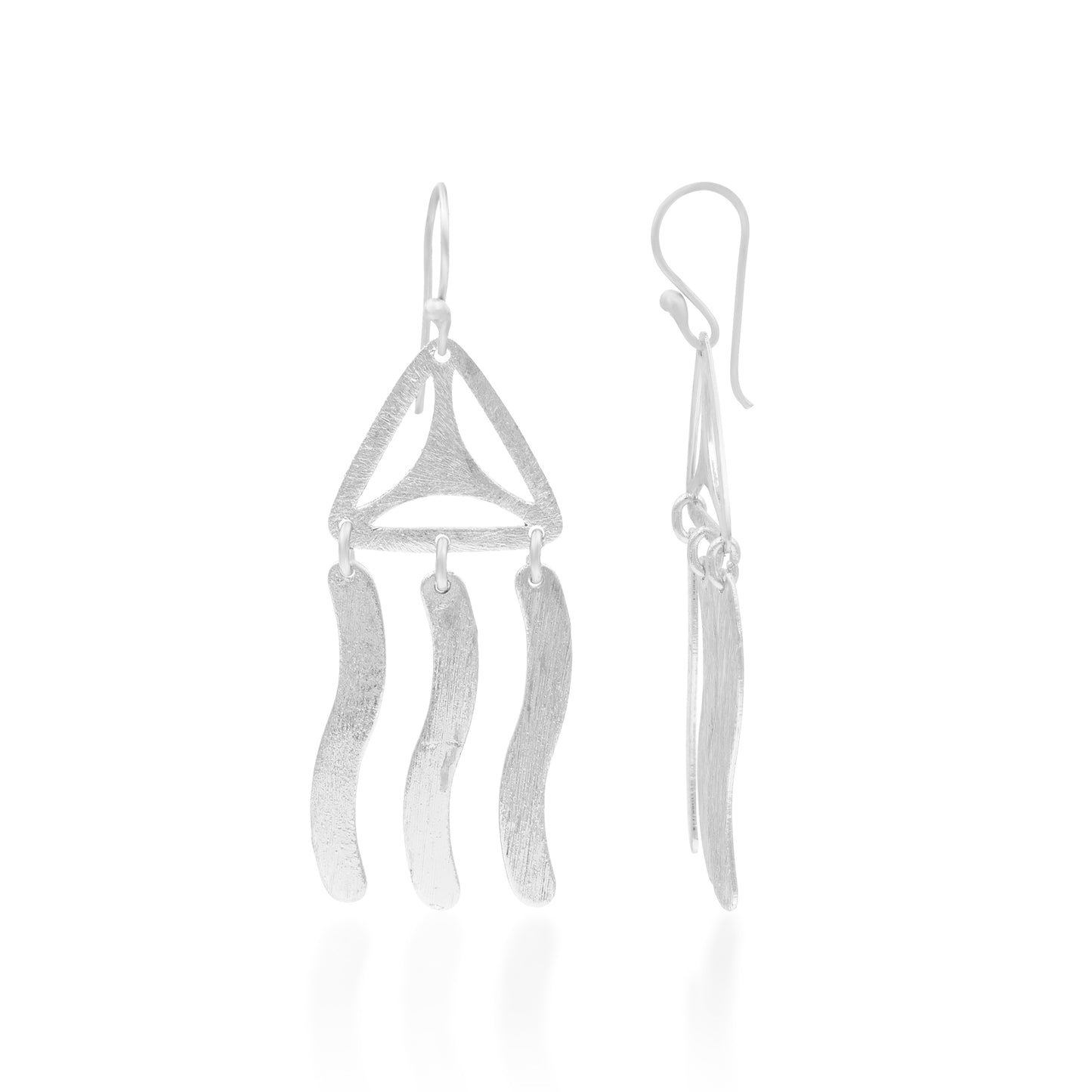 Triangular Waves Hook Earrings