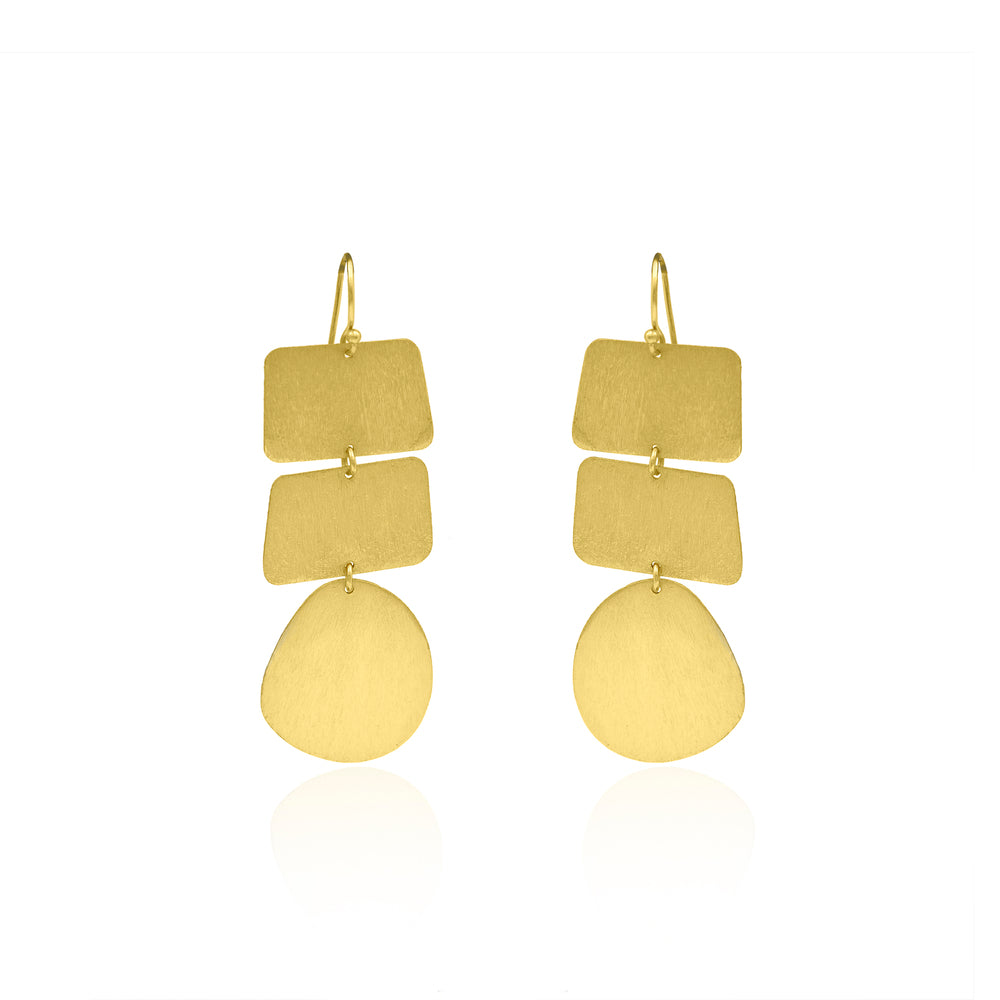 Cuboidal Drop Hook Earrings