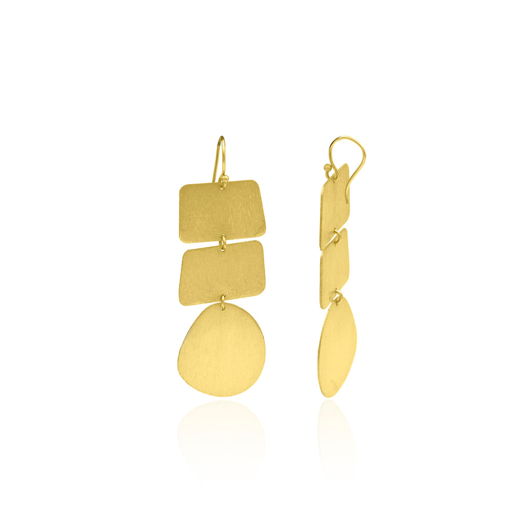 Cuboidal Drop Hook Earrings