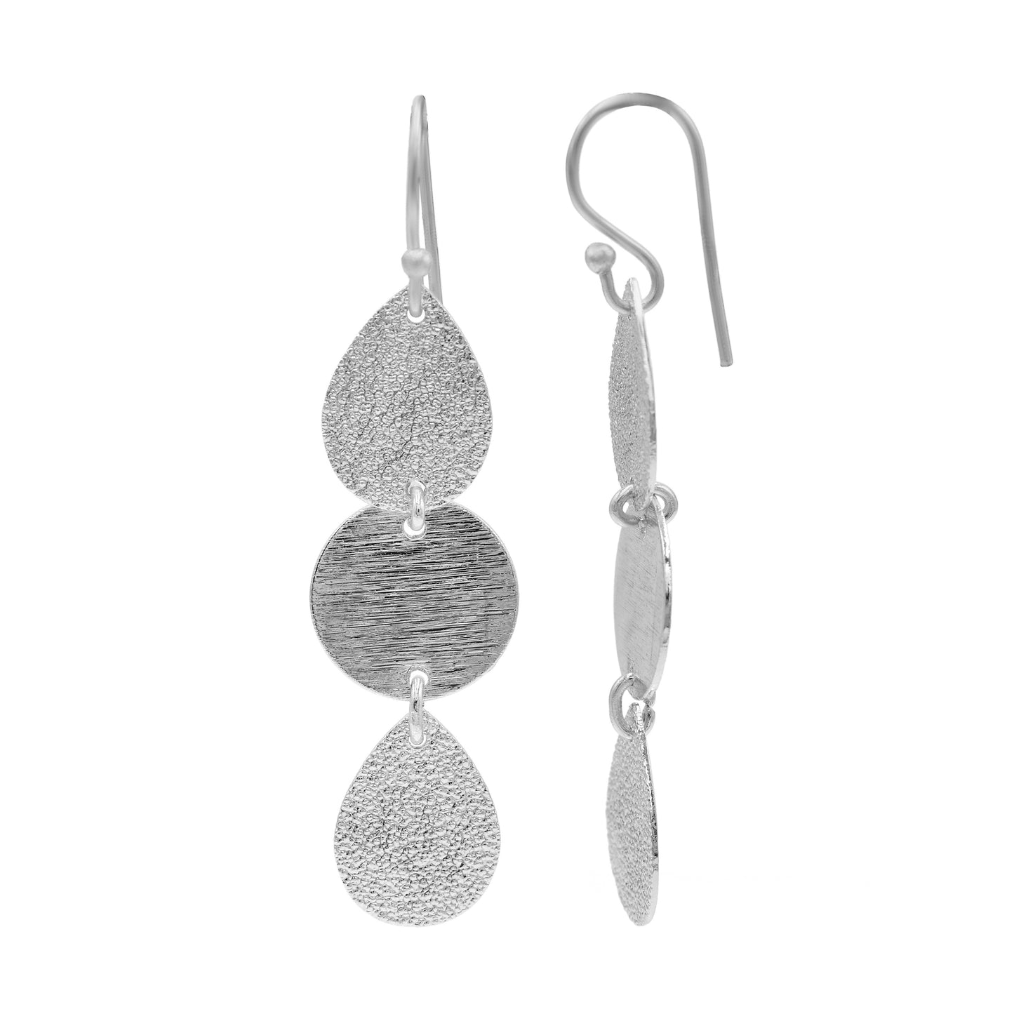 Sterling Strings Hook Earrings