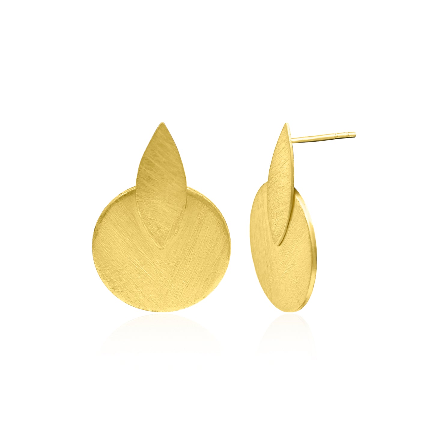 Leaf On The Plate Stud Earrings