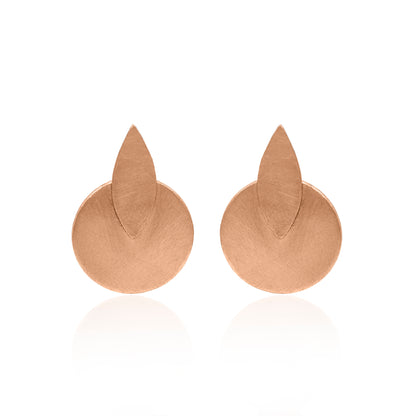 Leaf On The Plate Stud Earrings