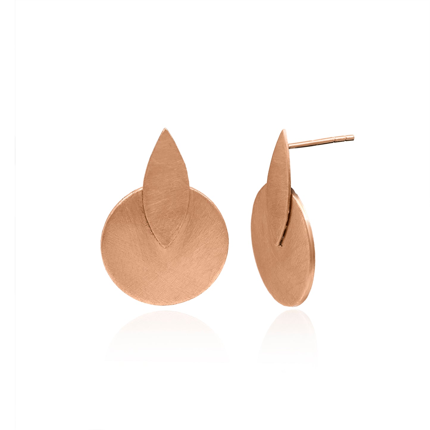 Leaf On The Plate Stud Earrings