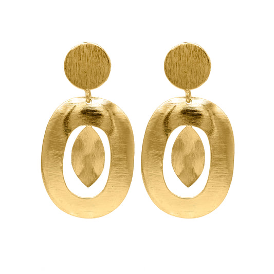 Oblongata Drop Stud Earrings