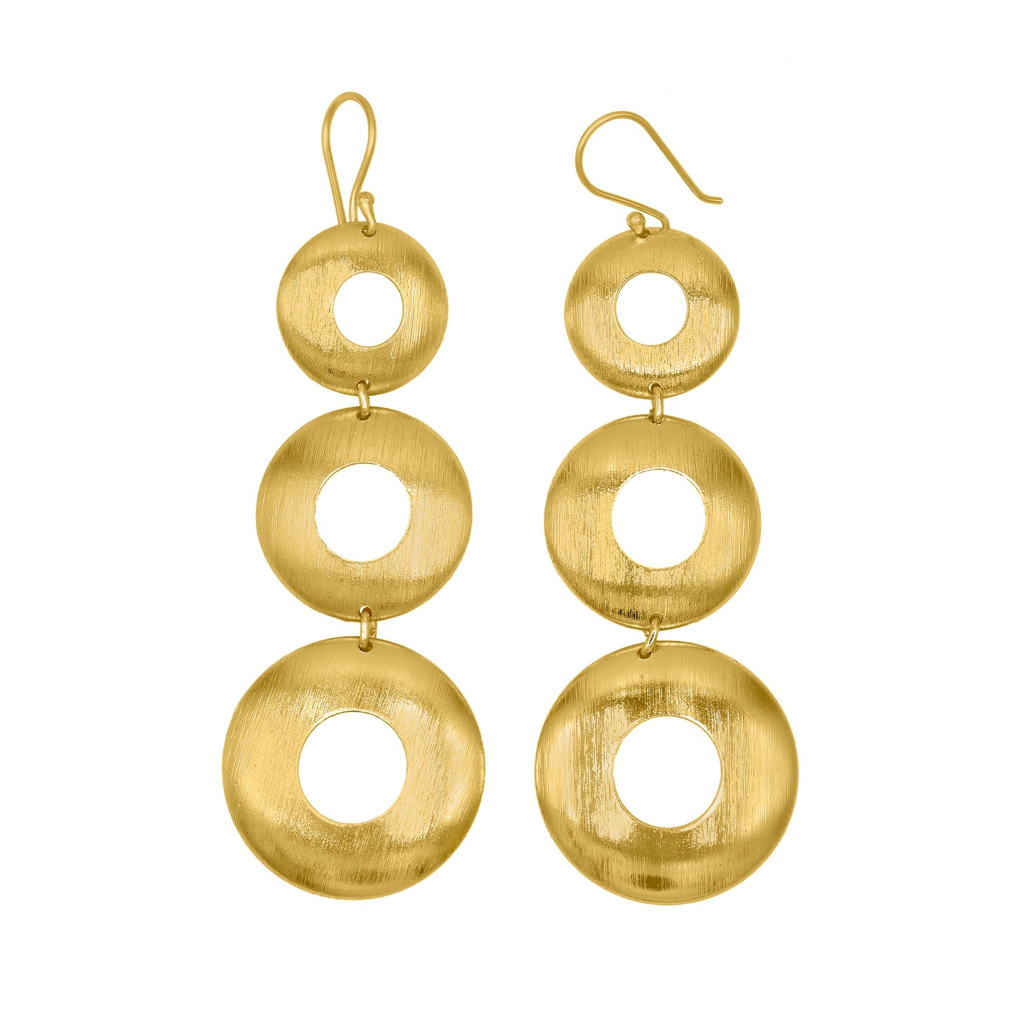 Ascending Circles Hook Earrings