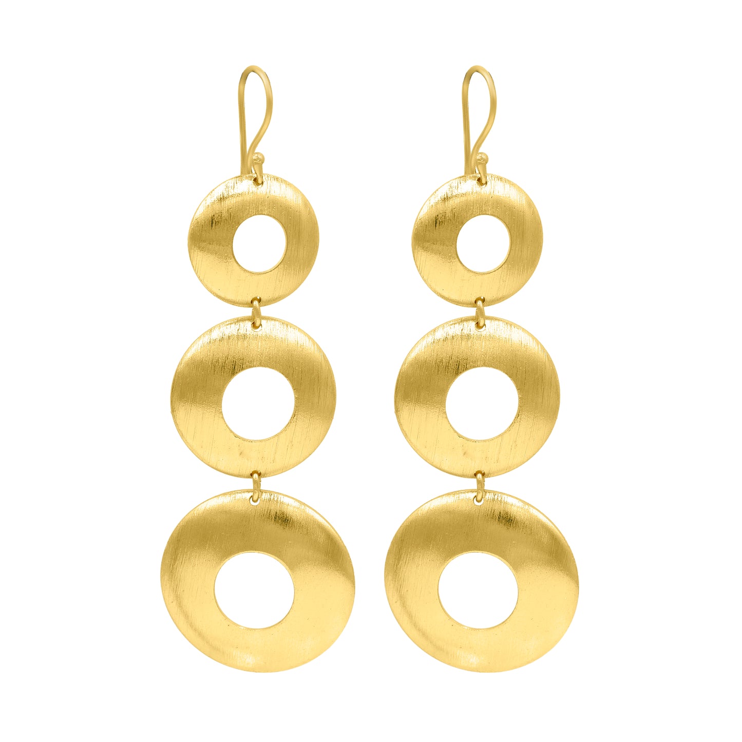 Ascending Circles Hook Earrings