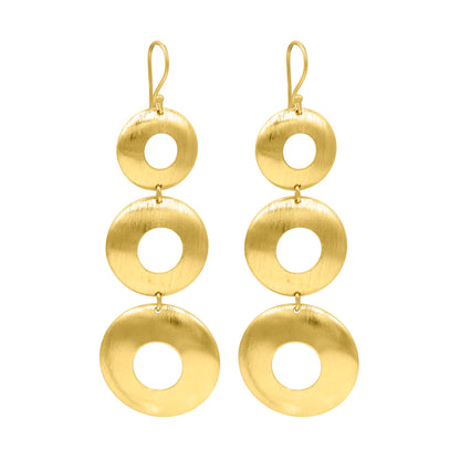 Ascending Circles Hook Earrings