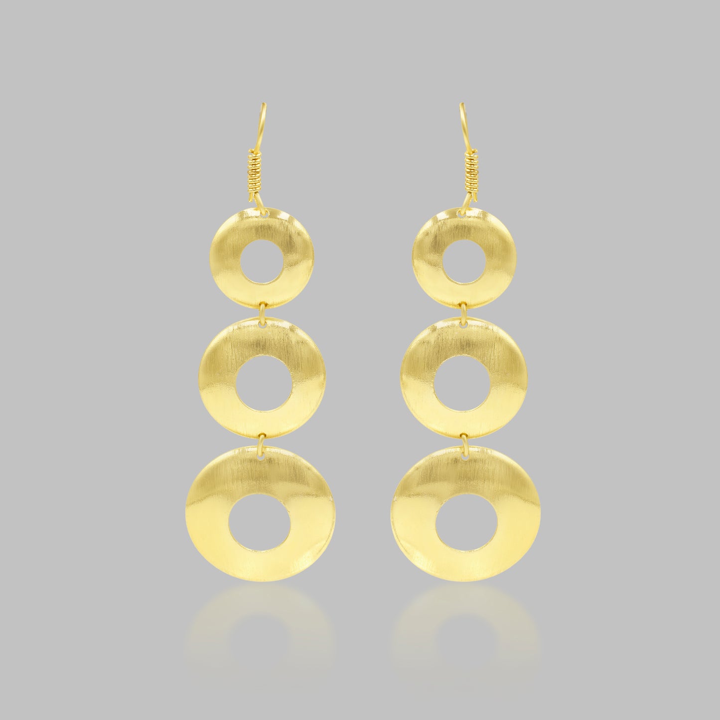 Ascending Circles Hook Earrings