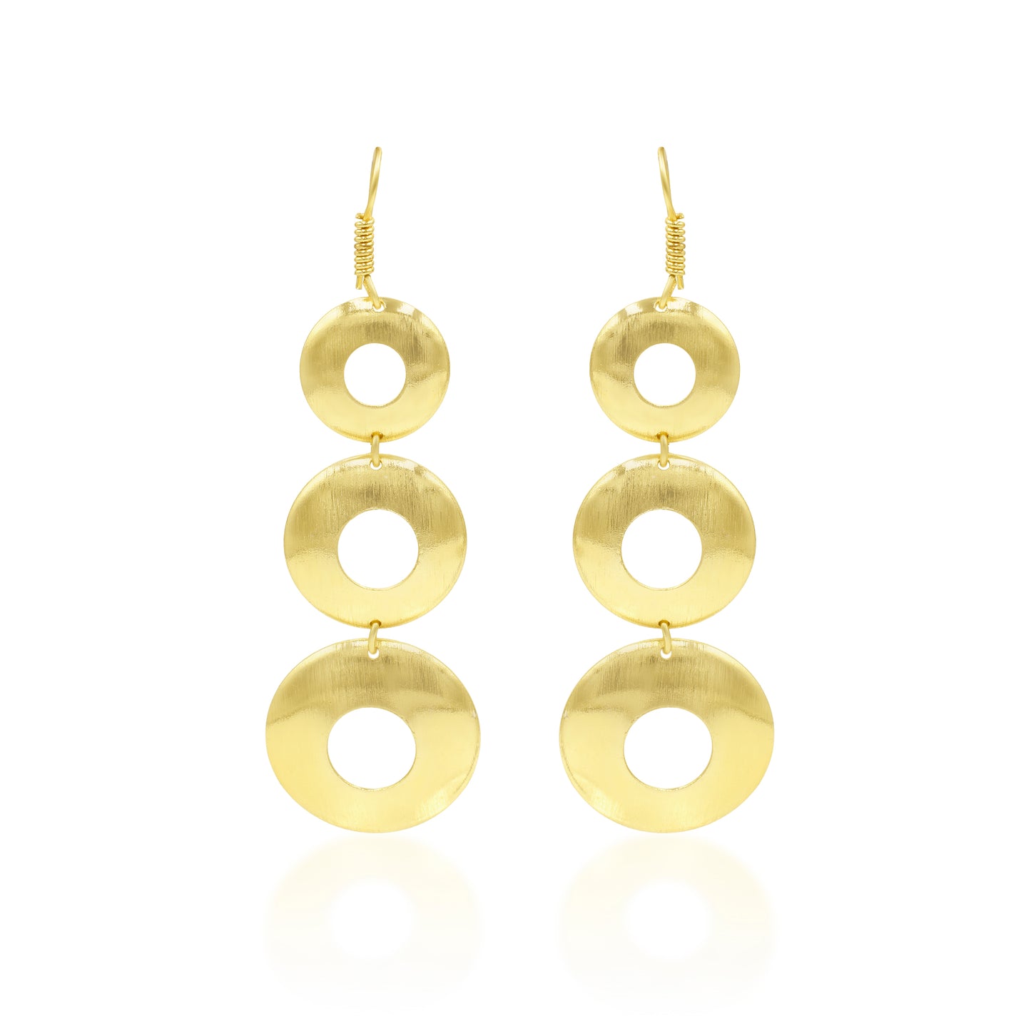 Ascending Circles Hook Earrings