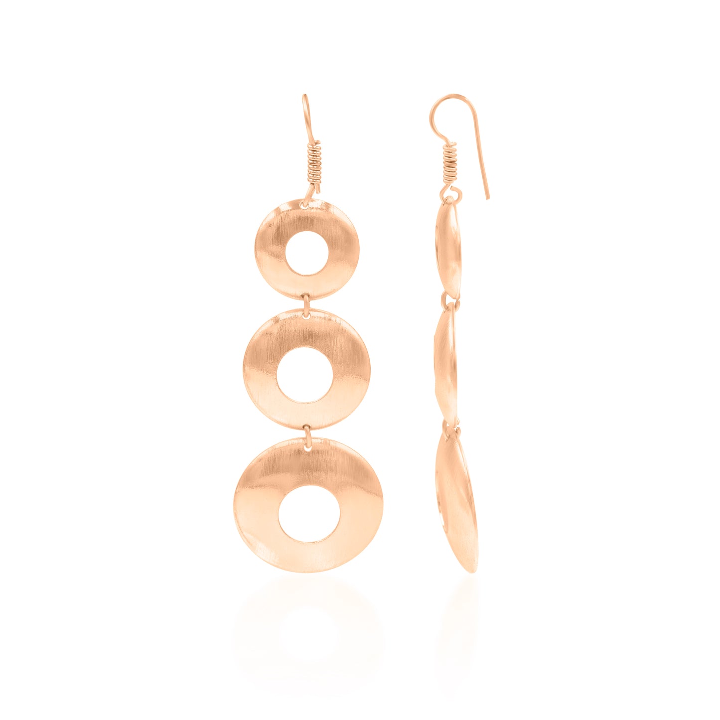 Ascending Circles Hook Earrings