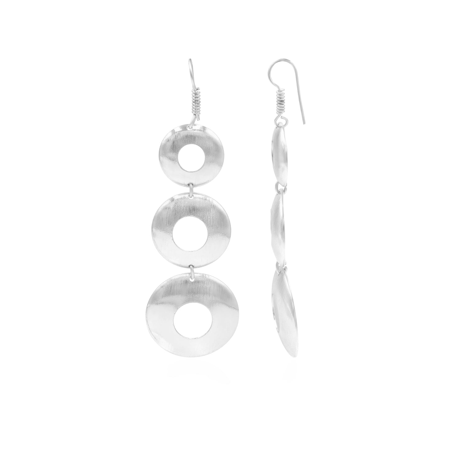 Ascending Circles Hook Earrings