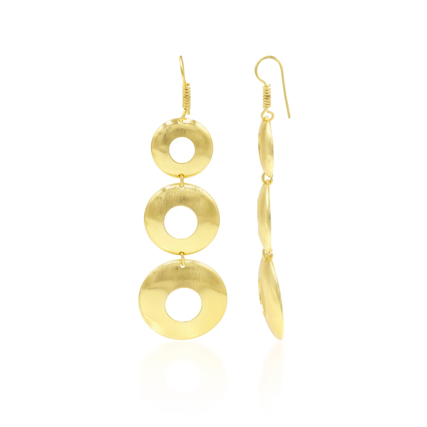 Ascending Circles Hook Earrings