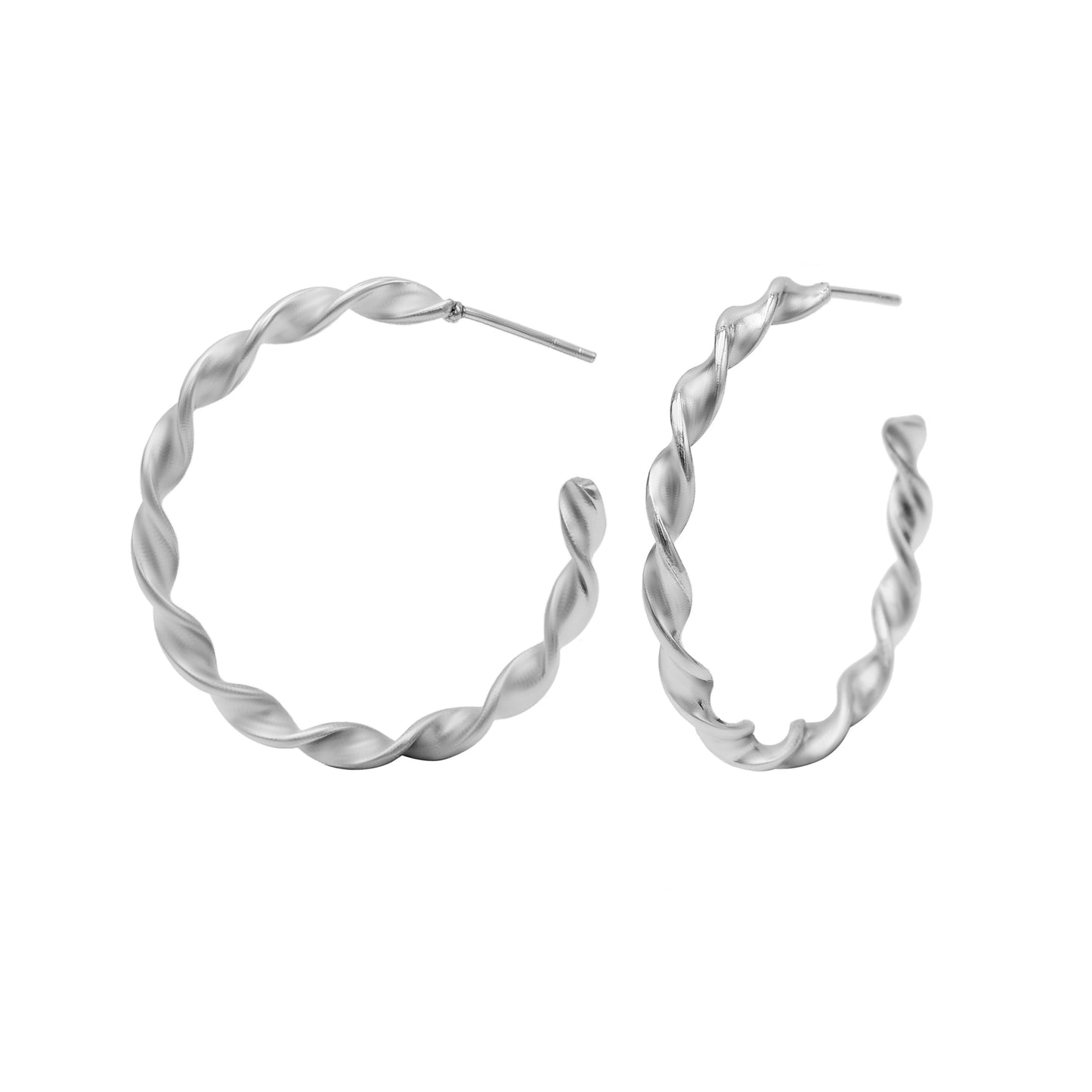 Twisted Circle Hoop Earrings