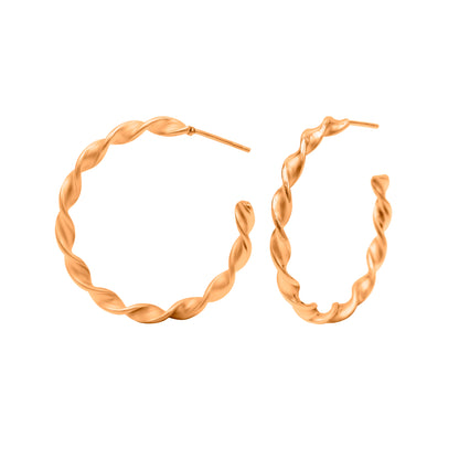 Twisted Circle Hoop Earrings
