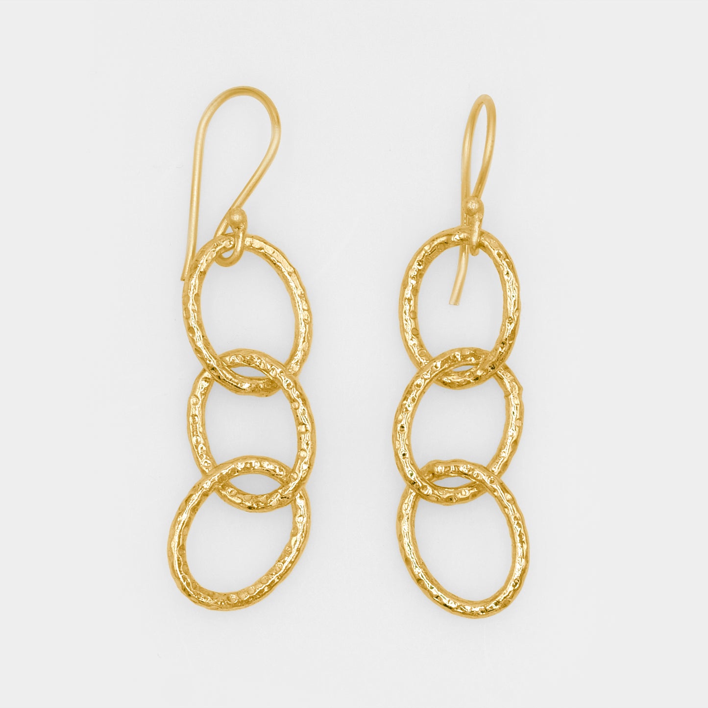 Oval String Hook Earrings