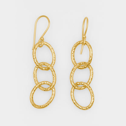 Oval String Hook Earrings