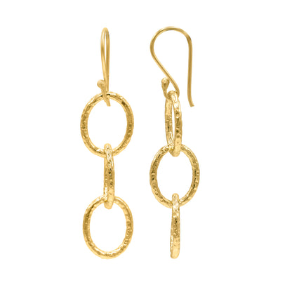 Oval String Hook Earrings