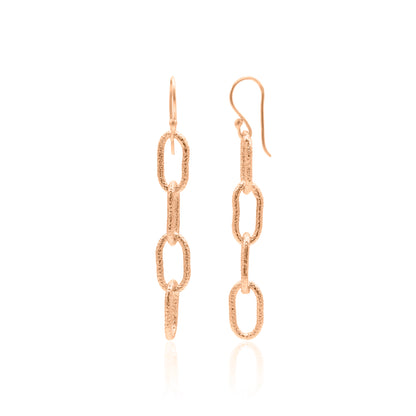 Textured Oval String Hook Earrings