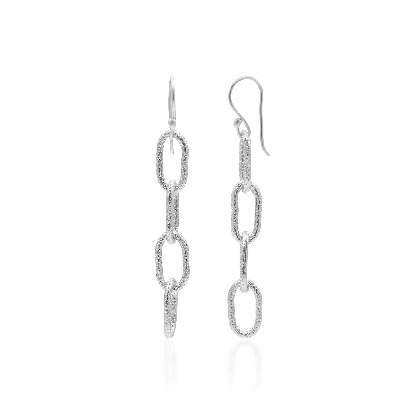 Textured Oval String Hook Earrings