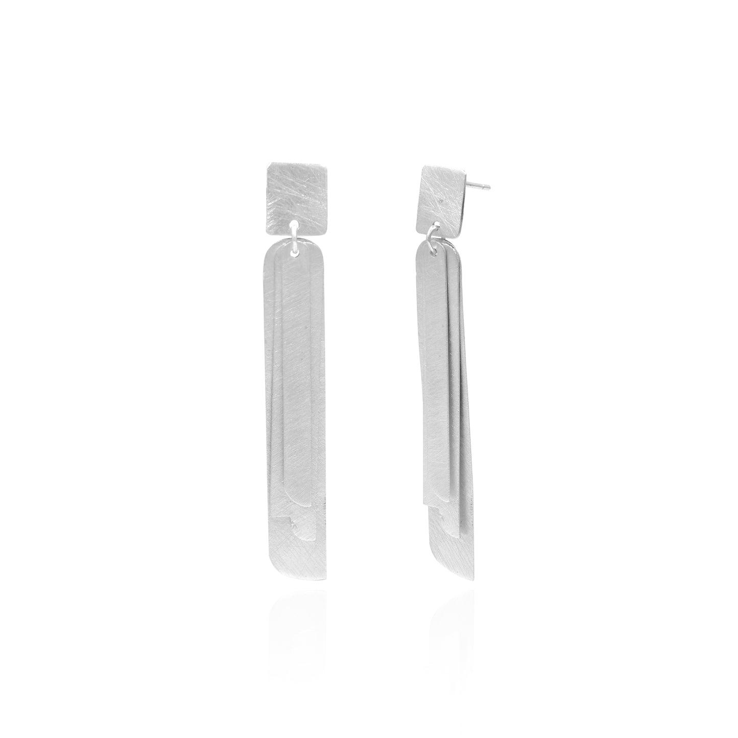 Overlapping Flaps Stud Earrings