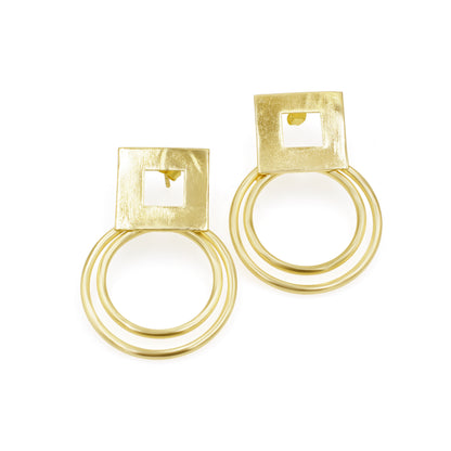 Mirror Frame Stud Earrings