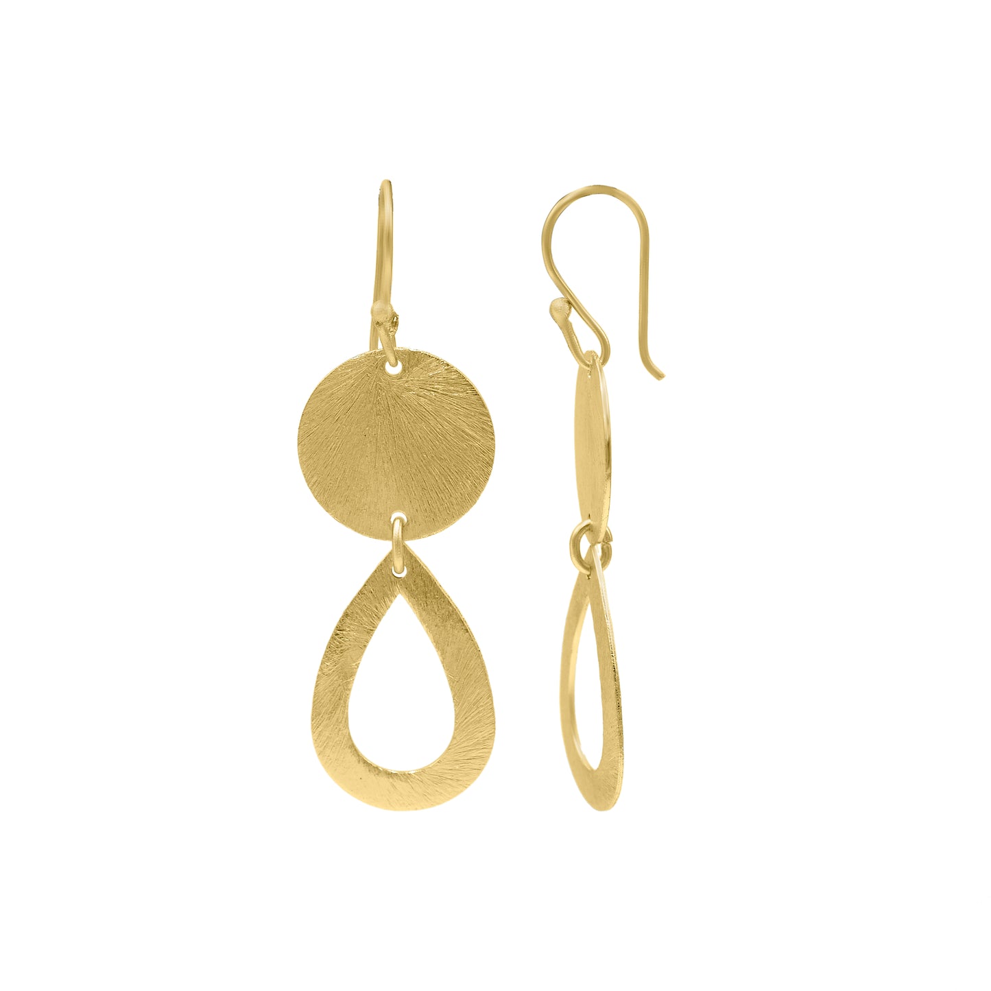 Moon Drop Hook Earrings