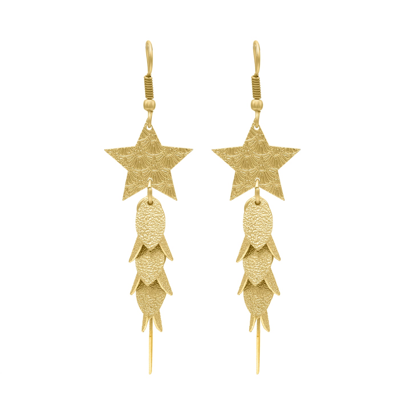 Leafy Luster Hook Earrings