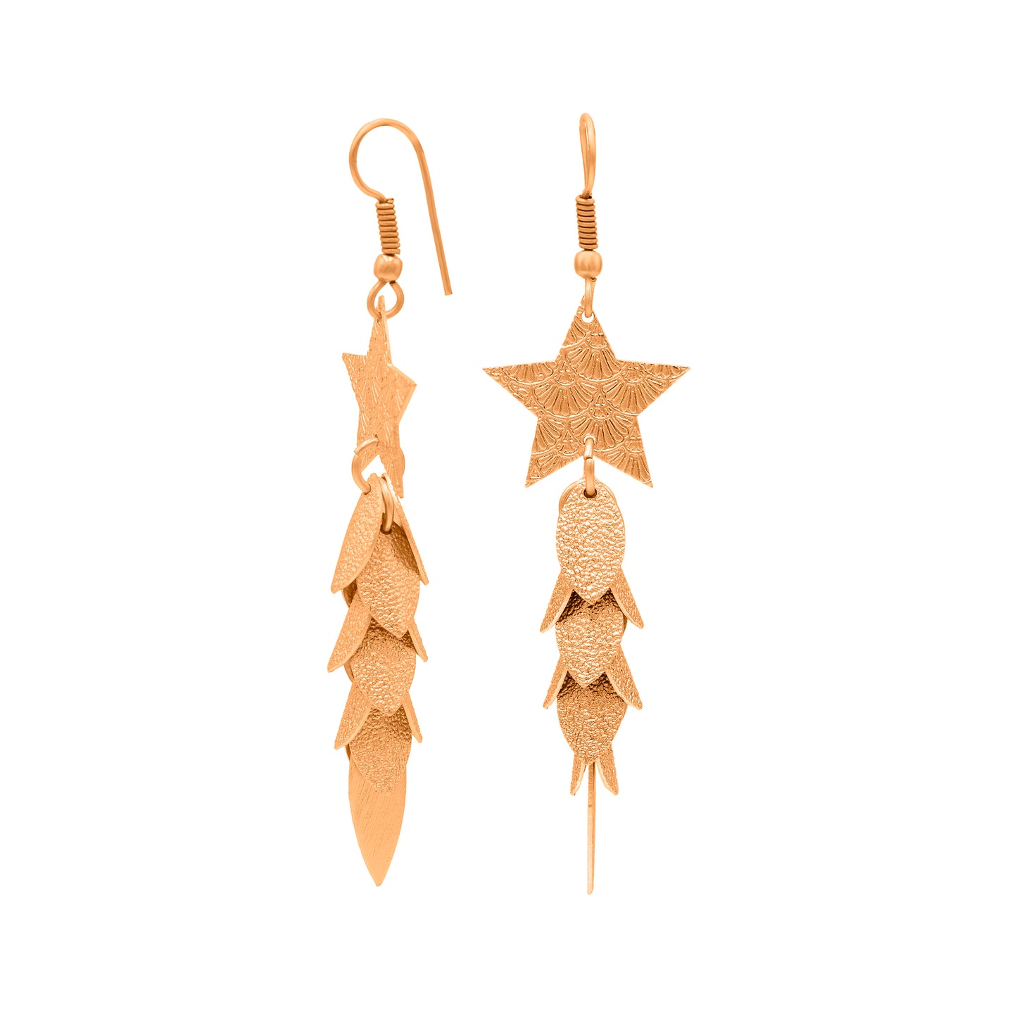 Leafy Luster Hook Earrings