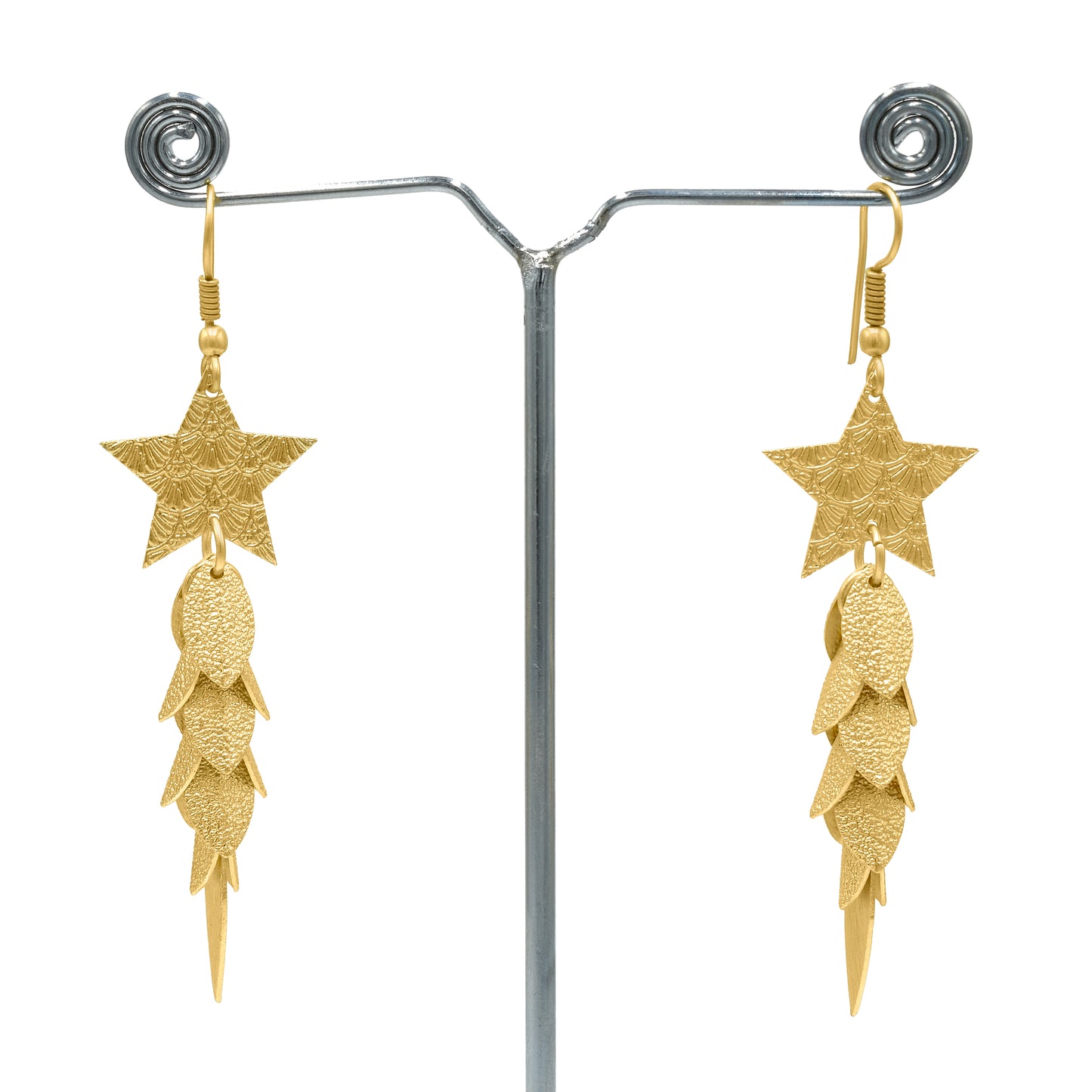 Leafy Luster Hook Earrings