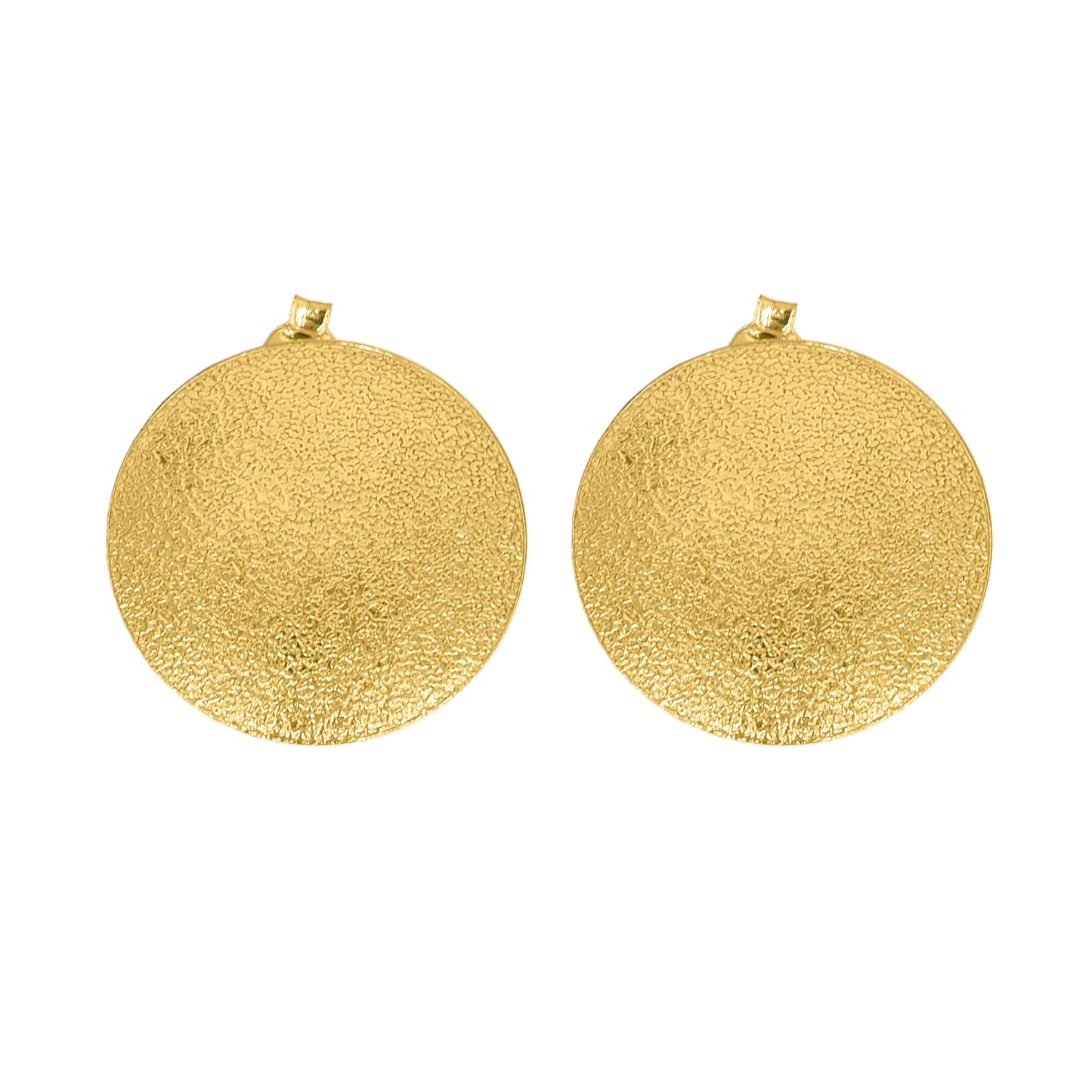 Golden Receptacle Stud Earrings