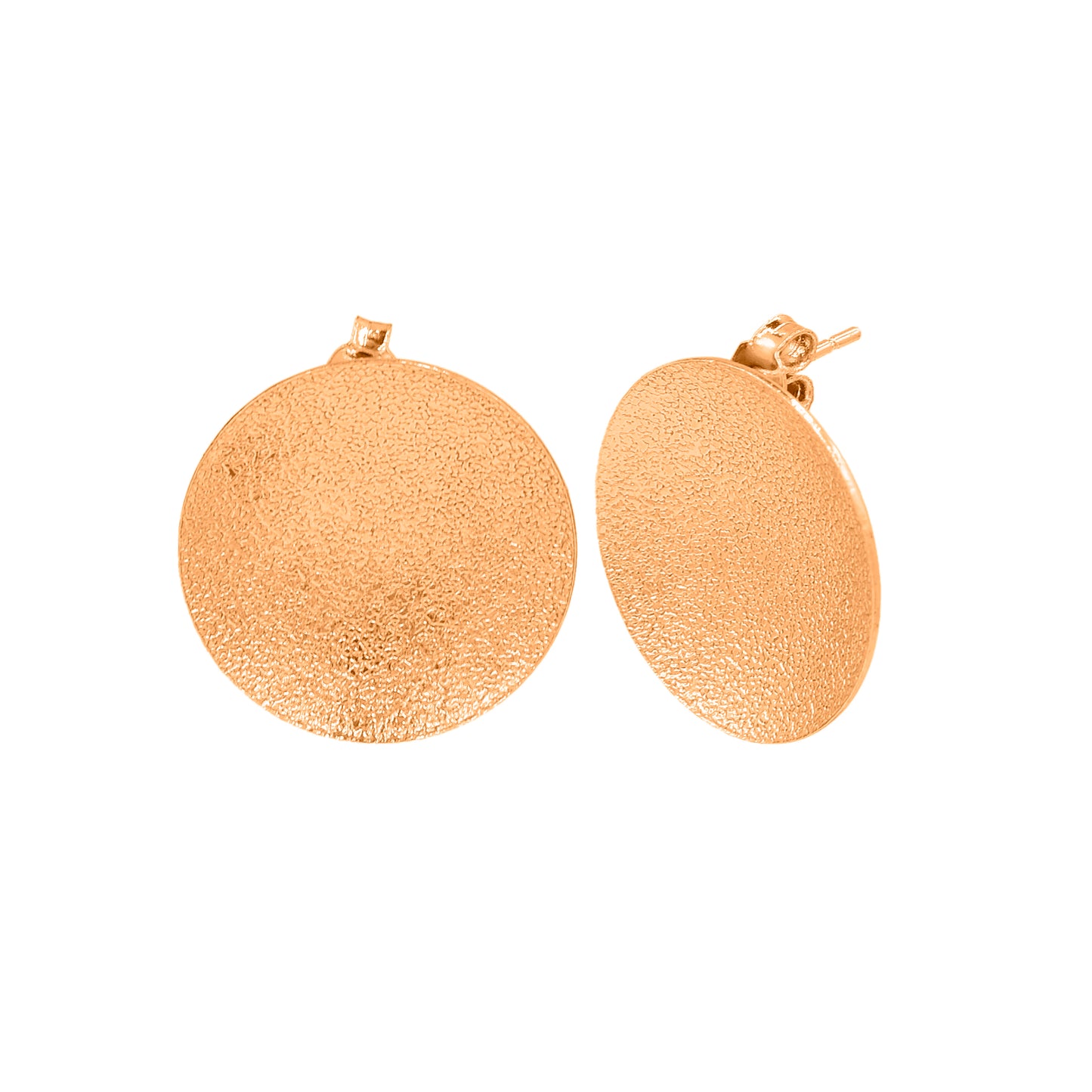 Golden Receptacle Stud Earrings