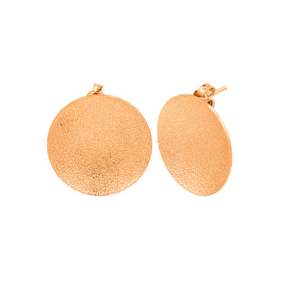 Golden Receptacle Stud Earrings